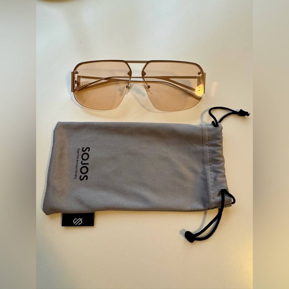 SOJOS Brown Aviator Sunglasses in Brown